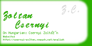 zoltan csernyi business card